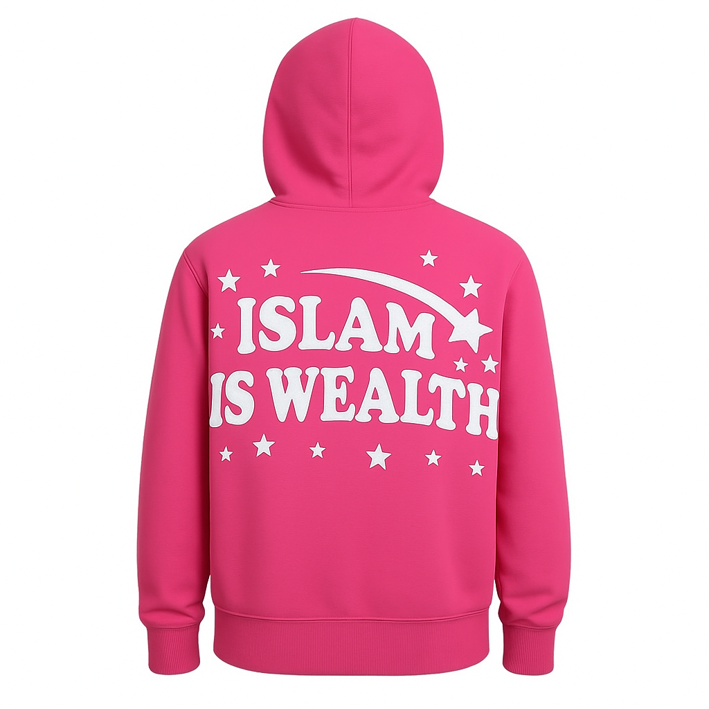 Pink Puff Print Hoodie