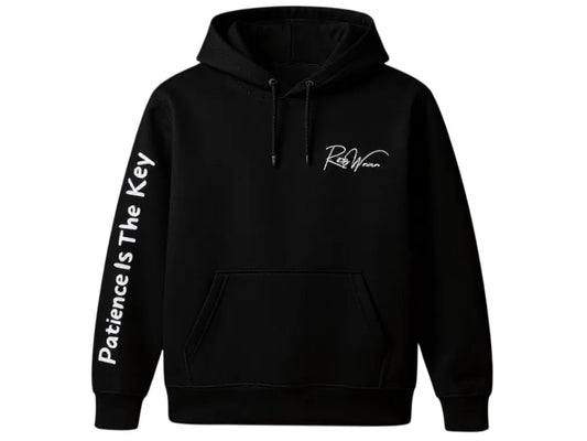 Black Puff Print Hoodie