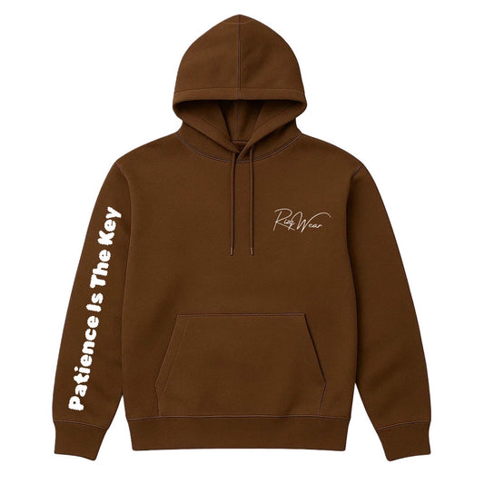 Brown Puff Print Hoodie