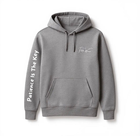 Grey Puff Print Hoodie